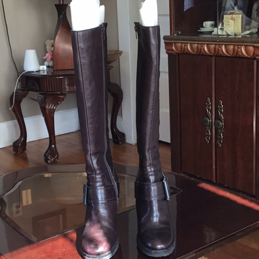 Chocolate color tall boots